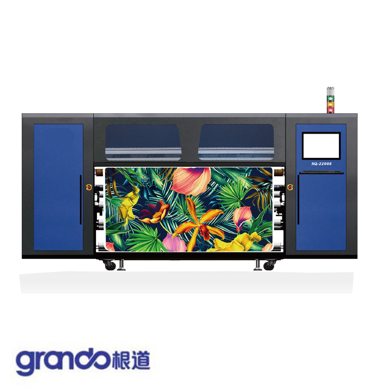 2.2m Industrial Rubber Roll Dye Sublimation Printer with Four S3200 print heads